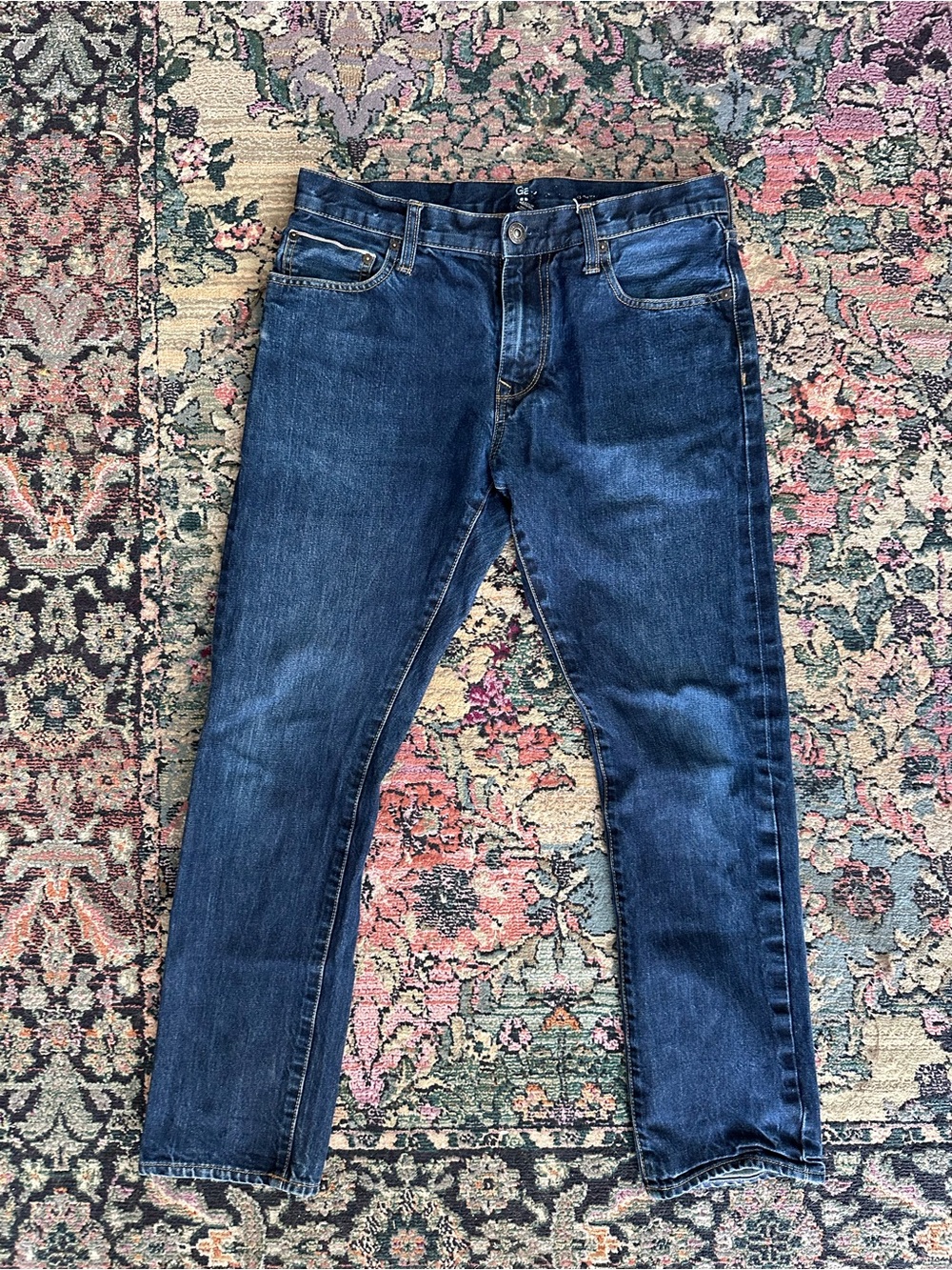 GAP Slim Men's Jeans in Dark Blue Denim SELVEDGE DENIM